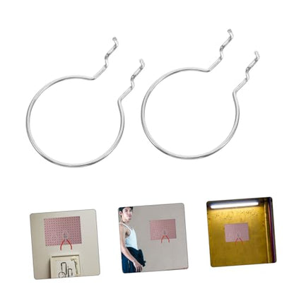 Sosoport 10Pcs Iron Pegboard Hooks Hanging Board Organizer for Garage Craft Room Storage with Safety Oriented Design Maximize Space Efficiency