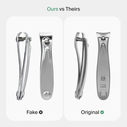 GERMANIKURE Professional Small Nail Clipper (6 cm) - FINOX Surgical Stainless Steel Manicure and Pedicure Tools in Leather Case- Ethically Made in Solingen Germany - 4711 - Travel Size Nail Care - size: Small (6 cm)