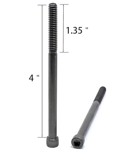 iexcell 10 Pcs 1/4-20 x 4 Partially Threaded Alloy Steel 12.9 Grade Hex Socket Head Cap Screws Bolts Kit, Black Oxide Finish - size: 1/4-20 x 4" ( Partially Threaded )