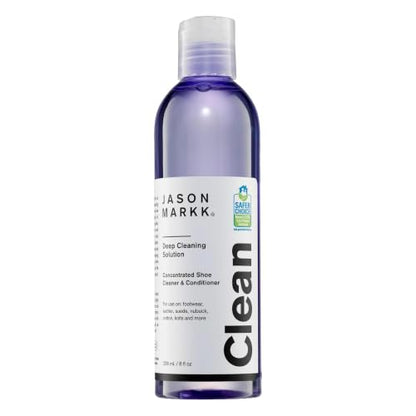 Jason Markk Deep Cleaning Solution, Shoe Cleaner, Cleans & Conditions, Sneaker Care, Ideal for Footwear, Safe for Leather, Suede, Nubuck, Cotton, Knits, 8oz - style: 8oz Sneaker Cleaner