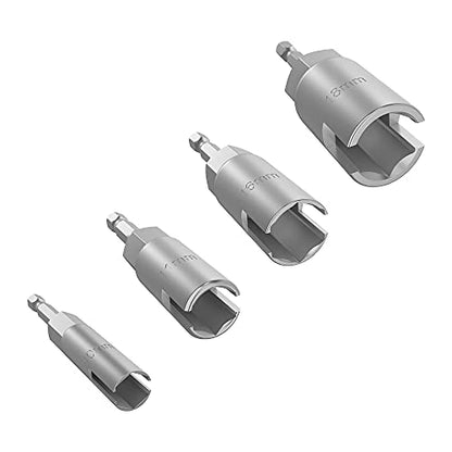 1/4" Hex Shank Nut Driver Power Wing Nut Drill Bit Socket Tool Drive Kit | slotted wing nut drill sleeve wrench wrench kit, panel nut screw eye C-shaped hook bolt （10mm11mm16mm18mm） - size: 4 Pack 4 Size 10mm,11mm,16mm,18mm