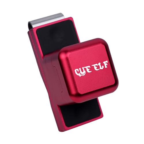 CUEELF Magnetic Pool Chalk Holder, Portable Aluminum Alloy Billiard Chalk Box with Belt Clip & Built-in Hex Wrench, for Most Billiard Chalk (Regular/Square/Round), Snooker & Carom Accessories - color: Red, size: Square