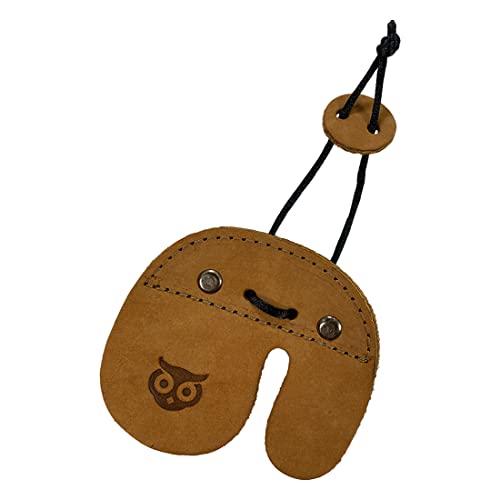 Hide & Drink, Archery Finger Tab, Protect Guard for Recurve Bows, Finger Protector, Shooting Practice Gear Sports & Outdoors, Full Grain Leather, Handmade - color: Old Tobacco, size: Left Handed