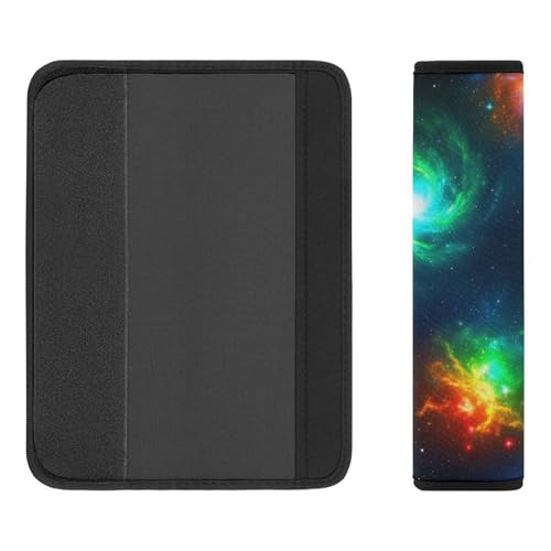 2 Piece Universal Soft and Comfortable Seat Belt Shoulder Pad for Kids, Most Cars, Universe Galaxy Science Fiction Print Seat Belt Covers Cushion, Neck and Shoulder Support - color: Pattern 798