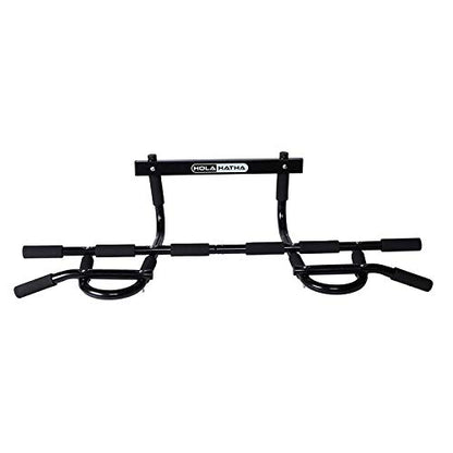 HolaHatha Heavy Duty Door Way Pull Up Bar Chin Up Dip Station for Multiuse Doorway Portable Home Fitness Gym Workout to Build Upper Body Strength