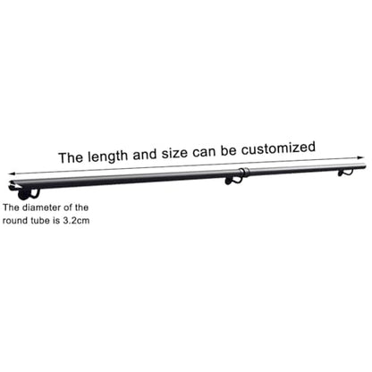 Metal il with 2 Brackets Round Tube Wall-Mounted Railing for Indoor/Outdoor Use Stair Railing Kit for Stairs Balconies Terraces & Villas (450cm/14.8ft) - size: 450cm/14.8ft