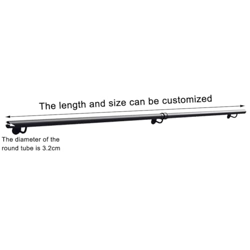 Metal Stair il with 2 Brackets Round Tube Wall-Mounted Railing for Indoor/Outdoor Use il Kit for Stairs Balconies Terraces & Villas (350cm/11.5ft) - size: 350cm/11.5ft