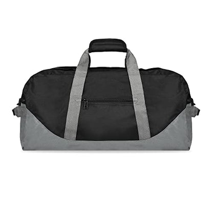 21" Large Duffle Bag with Adjustable Strap - color: Black Gray