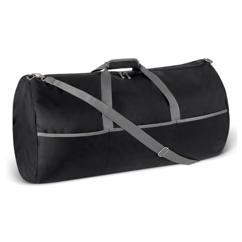 Amazon Essentials Extra Large Foldable Nylon Duffel Bag for Travel/Storage with Zippered Pockets, 32.4", 150L, 50-LBS Capacity, Black (Previously Amazon Basics) - color: Black, size: 32.4 inches