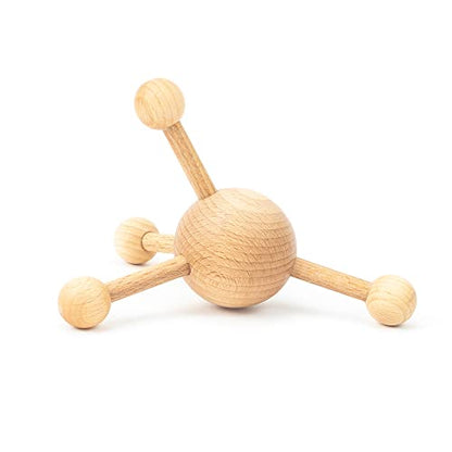 tuuli Accessories – Trigger Point Massage Tool, Multi-Functional Wooden Handheld Massager for Back, Neck, Shoulder and More, Helps Ease Muscle Tension and Support Skin Health