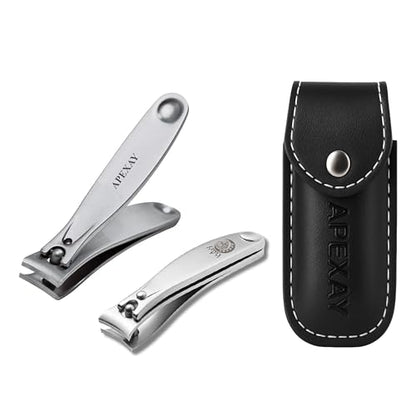 Made in Solingen, Germany - APEXAY Premium Professional Nail Clipper for Men & Women, Ultra Sharp Heavy Duty Surgical Stainless Steel, Maximum Durability (Large + Small) - size: Large + Small