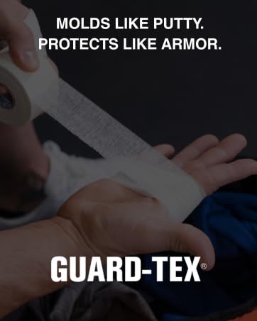 Guard-Tex® Blue Athletic Finger Tape - Self-Adhesive Natural Cotton Air-Mesh™ No Residue - 3/4 Inch - 1 Roll, 90 Ft + Tin - USA Made - color: Cobalt Blue, size: 1 roll, 3/4"