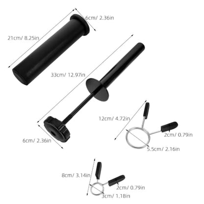 Toyvian 1set Fitness Equipment Loading Pin with Adapter Sleeve for Weightlifting Workout Quick Weight Plate Wide Compatibility Barbell Parts Holder Portable Gym Weight Stack Pin Latch