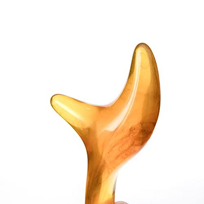Broman Reflexology Tool - Trigger Point Massage Tool, Perfect for Full Body Massage, Ideal as Foot Massager and Hand Massager, Small Yet Mighty, Amber-Color - color: Ambercolor