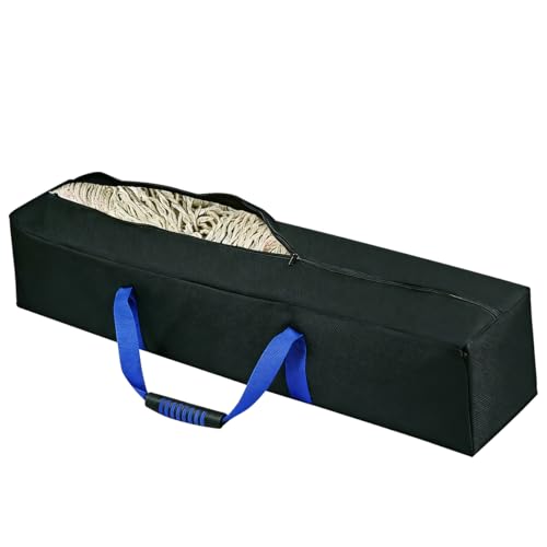 Hammock Storage Bag Heavy Duty Waterproof, 62''L x 10''W", Portable Steel Hammock Stand Carrying Bag with Zipper Closure, Black