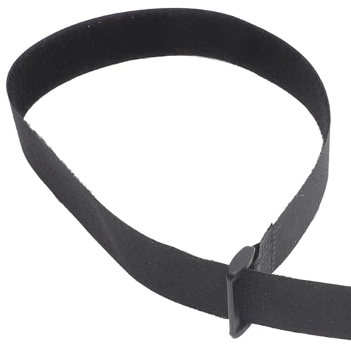 SUPVOX 12pcs Dark Fastening Loop Straps 25mm X 600mm Adjustable Elastic Cord Management Bands with Buckle for Yoga Mat Carrying and Equipment Securing