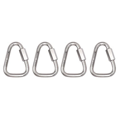 SHONAN Delta Quick Link 2.2 Inch Triangle Quick Links Stainless Steel Triangle Carabiners Marine Grade, 4 Pack, 880 Lbs Capacity - size: 2.2 Inch, 4 Pack(Marine Grade)