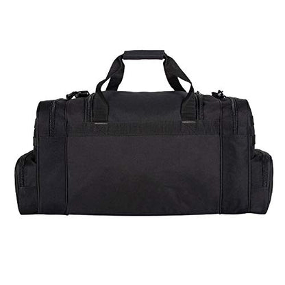 K-Cliffs Heavy Duty Tactical Range Duffel Quality Gear Travel Sports Gym Equipment Bag Military Molle Lockable Zippers with US Flag Patch 27 Inch Black - size: 27 Inch Black