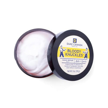 Duke Cannon Bloody Knuckles Hand Repair Balm - Unscented Moisturizer for Hardworking Hands, Repair and Revitalize Dry, Cracked Skin (5 oz. - 1 Pack) - size: 5 Ounce (Pack of 1)