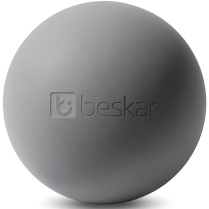 Massage Lacrosse Balls for Myofascial Release, Trigger Point Therapy | Foot Massage Ball to Relieve Plantar Fasciitis, Muscle Soreness - color: Gray