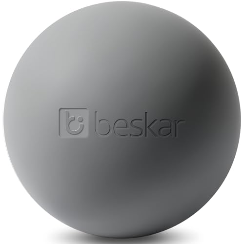 Massage Lacrosse Balls for Myofascial Release, Trigger Point Therapy | Foot Massage Ball to Relieve Plantar Fasciitis, Muscle Soreness - color: Gray