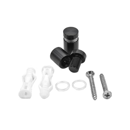 Aluminum Standoff Wall Mounts Screws, Black 12 Packs 1/2 x 1/2 Inch | aluminum Sign Standoff screws, Standoff Mounting Hardware, Wall Spacers, For Acrylic frames Signs, black - color: Black