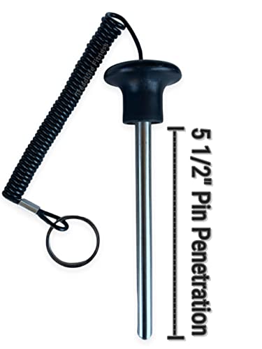 TreadLife Fitness Universal Weight Stack Pin for Commercial Gym or Home Gym | Heavy Duty Pin Insert | Health Club Grade Steel - style: Black