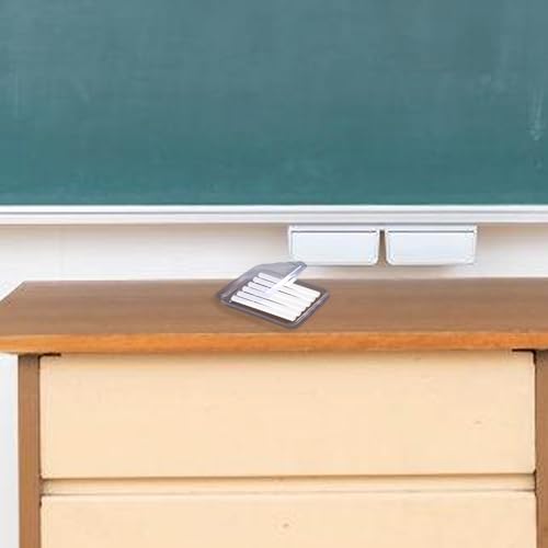 2 Pieces Chalk Holders Storage Box Storage Containers Small Case Clear Chalk Holders Storage Organizers for School