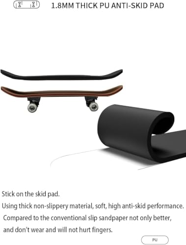 Wooden, pro Fingerboard 29mm Mini handboard、Premium Fingerboard Ideal for Dexterity maneuvers (Raging Flames) - color: Raging Flames