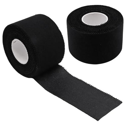 Athletic Sports Tape 1.5 Inch x 30ft, Elastic Athletic Wrist Ankle Tape Roll (2 Rolls, Black, 1.5 Inch x 10 Yards) - color: Black