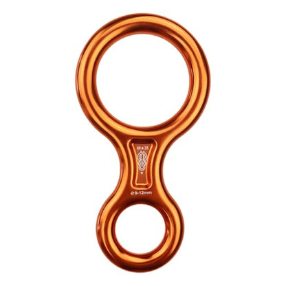 Figure 8 Descender, 30kN Climbing Descender, Heavy Duty 7075 Aluminum Belay & Rappel Equipment for Climbing, Mountaineering, Arborist, Caving, Aerial Yoga - color: 35kN-Orange