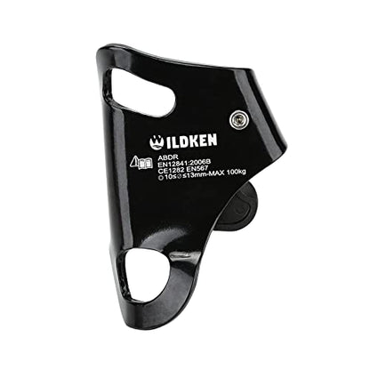WILDKEN Rock Climbing Chest Ascender Climbing Mountaineering Tree Arborist | Rappelling Gear Climbing Equipment Rope Clamp for 10-13MM Rope - color: Black