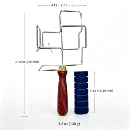 Wrist Maze & Hand Arm Exerciser Strengthener Equipment Tool | 25 Tracks with 2 Moving Gaskets, Comfort-Grip Wood Handle, Durable Stainless Steel Build, Lightweight for Home, Gym, Travel