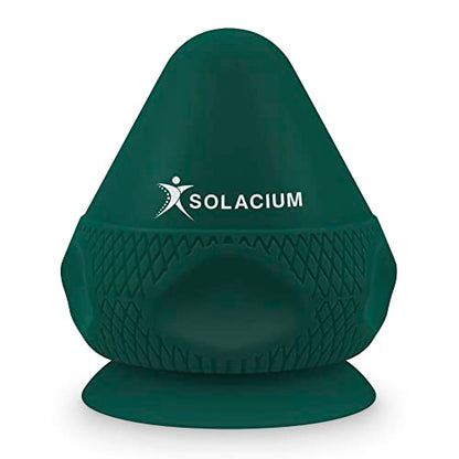 Solacium Mountable Massage Therapy Tool - Multi-Surface Suction Cup Wall Massage Tool for Sore Muscles, Myofascial Release, Stress Relief, Trigger Point and Deep Tissue Massage (Dark Green) - color: Dark Green