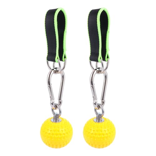 Climbing Training Grip Ball Hand Strength Exerciser for Wrist and Finger Workout with Hanging Rings, Grip Ball for Pull-up and Strength Training in Fitness and Climbing Random