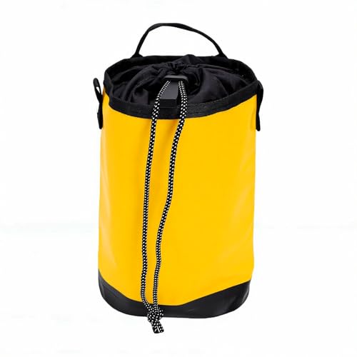 Zopsc Climbing Rope Storage Bag, Heavy Duty Gear Bag for Caving, Water Drawstring Closure with Internal Compartments, Outdoor Accessory Yellow - color: Yellow