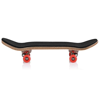 HERCHR Finger Boards, 1Pc Maple Wooden Alloy Fingerboard Finger Skateboards Creative Fingertips Daliy Playing Relaxing Movement Set with Box for Relax Play (Red) - color: Red