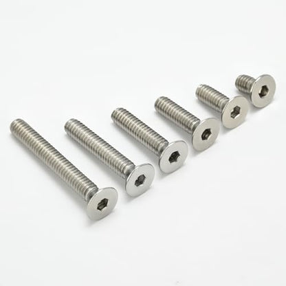 50 Pcs 1/4-20 x 2 Flat Head Socket Cap Screws Countersunk Bolts,304 Stainless Steel 18-8,Allen Socket Drive,Bright Finish,Fully Machine Thread (1/4-20 x 2 (50pcs)) - size: 1/4-20 x 2 (50pcs)