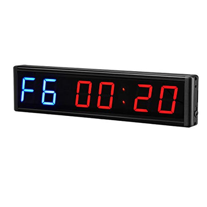 Gym Timer 3 Inch Big Clock Fitness Home Tabata Boxing Count Down and Up with Remote