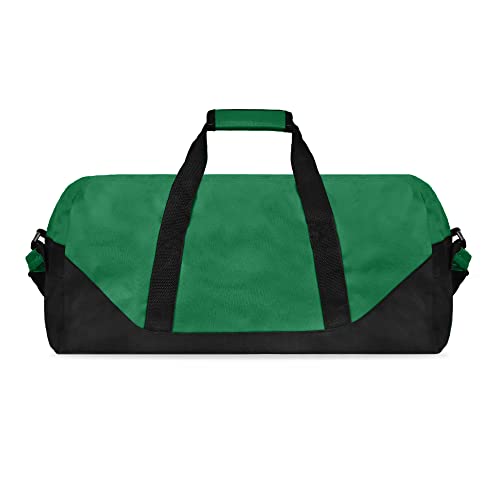 21" Large Duffle Bag with Adjustable Strap - color: Dark Green