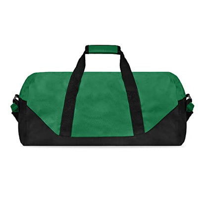 21" Large Duffle Bag with Adjustable Strap - color: Dark Green