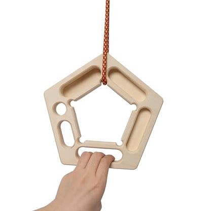 SwingIt Portable Hangboard Rock Climbing, Pull Up Rings as Portable Rock Climbing Training Board with Pockets and Edges for Rock Climbers