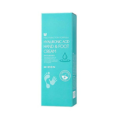 MIZON Hand Cream for Dry Cracked Hands, Elbows, and Heels, with Hyaluronic Acid, Instant Hydration for Skin, Hydrating and Moisturizing for Soft Supple Hands, Light and Non-Greasy 100ml 3.38 fl oz