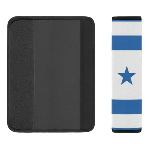 2 Pack Honduras Flag Seat Belt Shoulder Pad Breathable Shoulder Harness Cover for Child, All Vehicles, Neck and Shoulder Support - color: Pattern 14