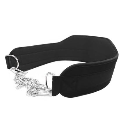 ABOOFAN Nylon Weightlifting Belt with Chain for Bodybuilding and Core Strength Training Fitness Resistance Belt for Men and Women Support for Squats Deadlifts Running Hiking and Climbing