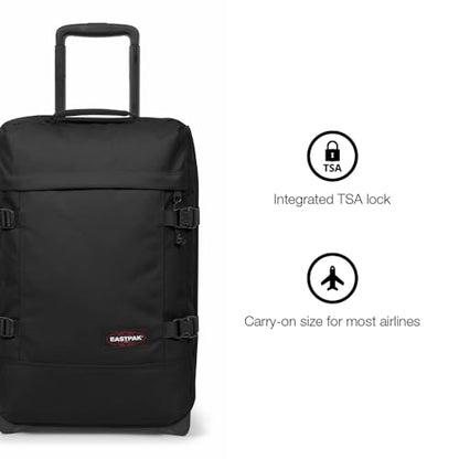 Eastpak Tranverz S – 42L Large Wheeled Luggage with Dual Compartments, TSA Lock, Compression Straps & Smooth-Wheeling System, Black - color: Black, size: 42 Liter Carry On