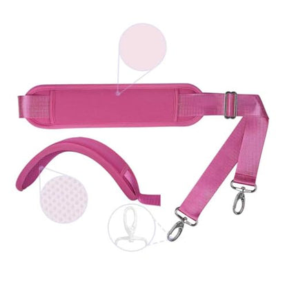 60 Inch Shoulder Strap for Bag with Removable Ultra-Thick Pad | 60" Shoulder Strap with Removable Thick Pad,Adjustable Buckles and Metal Hooks, for Briefcase/Laptop/Messenger/Luggage Bag - color: Red
