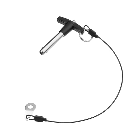 T Handle Quick Release Pin 5/16 Inch Diameter ,Stainless Steel Ball Locking Pin with Push Button Lanyard Cable Usable Length 1.18"(8*30mm) - size: 8mm-30mm