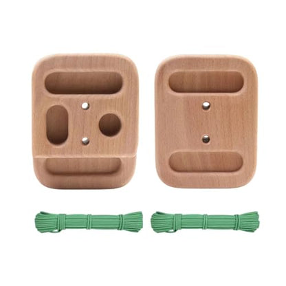 Gralara 2 Pieces Portable Wooden Fingerboard Compact Climbing Fingerboard Wooden Rock Climbing Finger Training Board for Climbers, Beginners, Home Gym