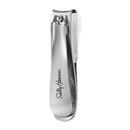 Sally Hansen Beauty Tools Treat Your Toes Control-Grip Toenail Clipper with Catcher | Wide Blade for Thick Nails | Stainless Steel Professional Toe Nail Clippers - size: 1 Count (Pack of 1)